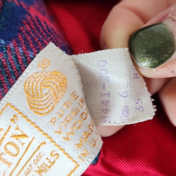 Pendleton pink green and blue plaid wool blazer, sz 6 - Picture 7 of 11